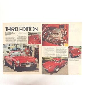 Vintage 1956 Chevrolet Corvette Print Ad Collector Display Car Show Advertising